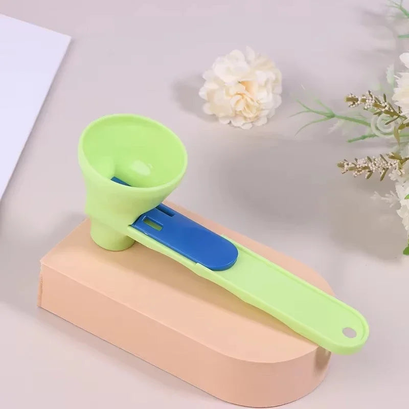 Premium PP Material Protein Powder Scoop with Sliding Funnel for Effortless Milk and Supplement Dispensing, Versatile Kitchen Tool for Every Occasion