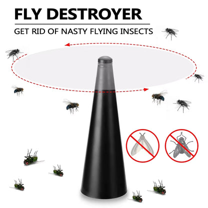 Rechargeable/Dry Cell Outdoor Multifunctional Fly Repellent 360° Rotation Fan-Type Food Protector Pest Drive Away Table Fan