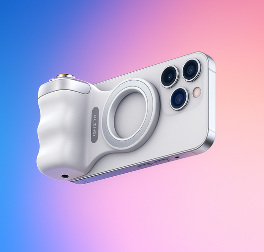 TELESIN Magnetic Hand Grip for Smartphone Photography with Remote Control - Compatible with iPhone, HUAWEI, and SAMSUNG Devices