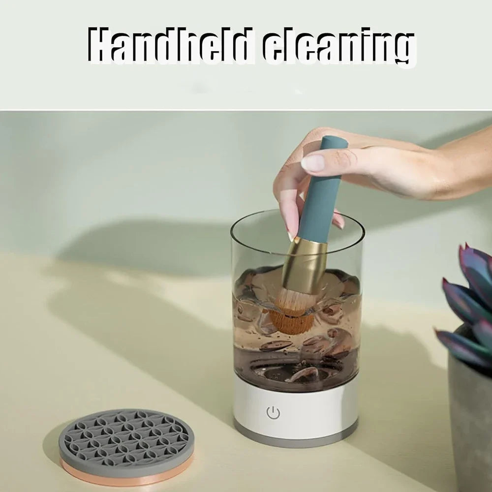Electric Makeup Brush Cleaner Automatic Spinner Makeup Brush Holder Stand Women Lazy Cleaning Brush Washer Quick Dry Tool
