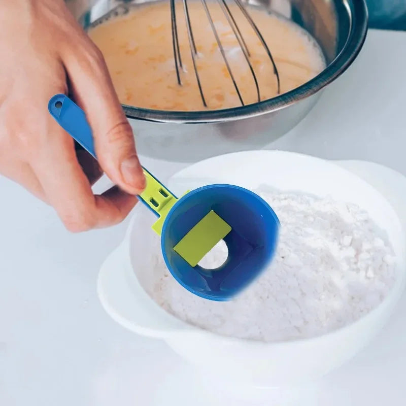 Premium PP Material Protein Powder Scoop with Sliding Funnel for Effortless Milk and Supplement Dispensing, Versatile Kitchen Tool for Every Occasion