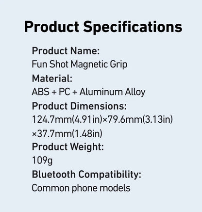 TELESIN Magnetic Phone Camera Shoot Hand Grip Phone Holder Shooting Aid Remote Control Handle for Iphone HUAWEI SAMSUNG Phone