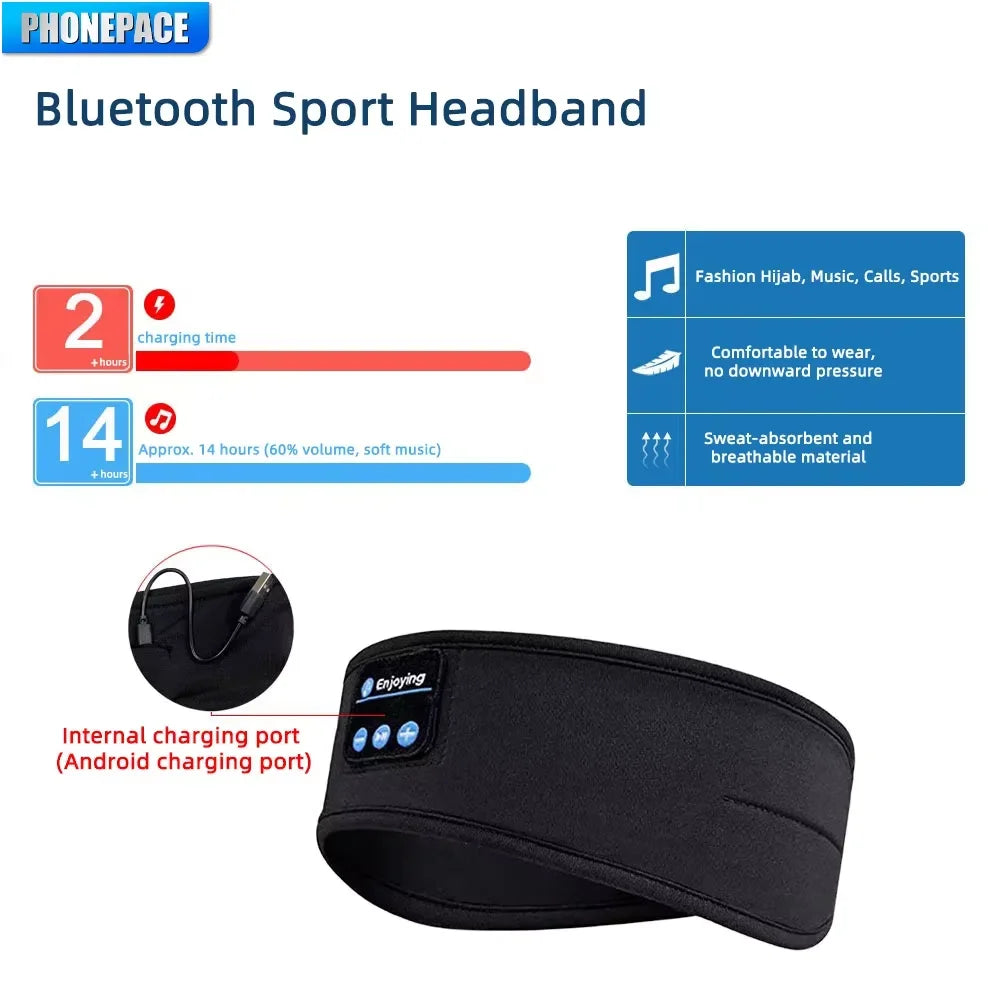Wireless Bluetooth Music Headband | Sleep & Sports Earphones