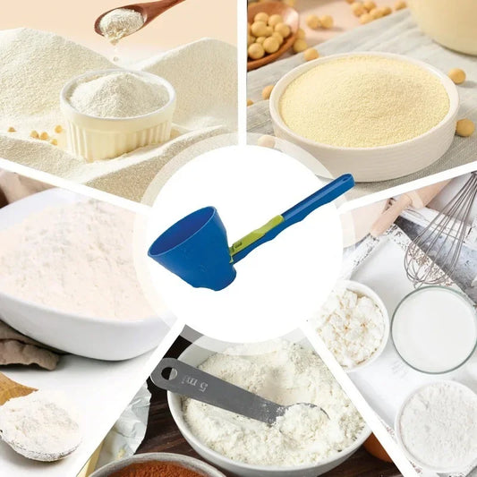 Premium PP Material Protein Powder Scoop with Sliding Funnel for Effortless Milk and Supplement Dispensing, Versatile Kitchen Tool for Every Occasion