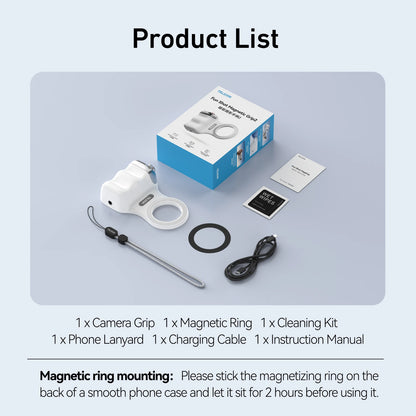 TELESIN Magnetic Phone Camera Shoot Hand Grip Phone Holder Shooting Aid Remote Control Handle for Iphone HUAWEI SAMSUNG Phone