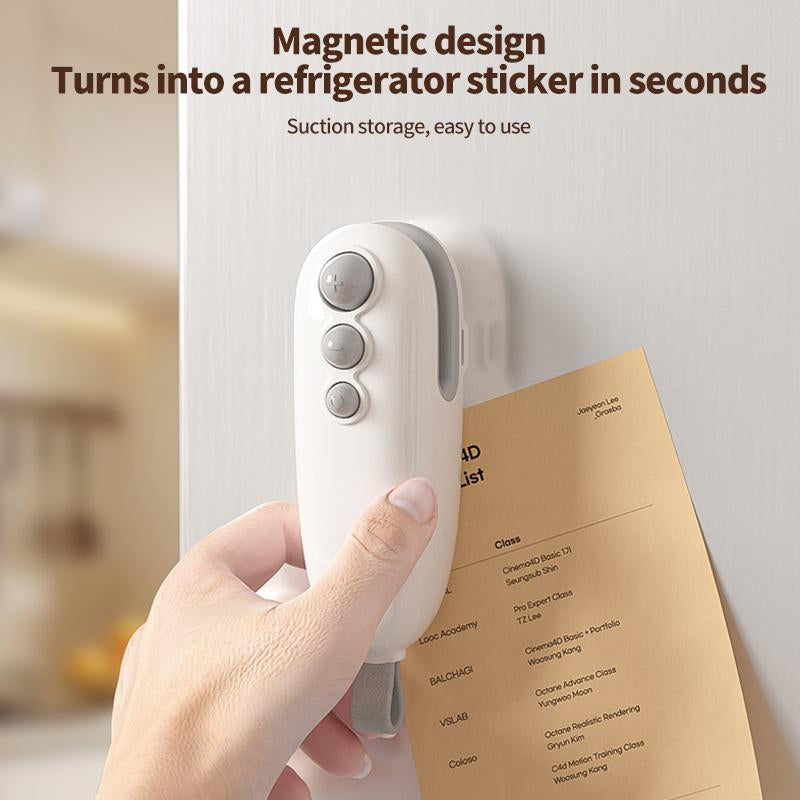 Mini Sealing Machine, 2-In-1 Sealing Machine Blade and Magnetic Suction Design, Funky Kitchen Supplies,Usb-C Rechargeable Handheld Sealing, Potato Chip Sealing Machine, with Long-Lasting Battery Life, Bag Cutting Machine, Food Storage Sealing Machine