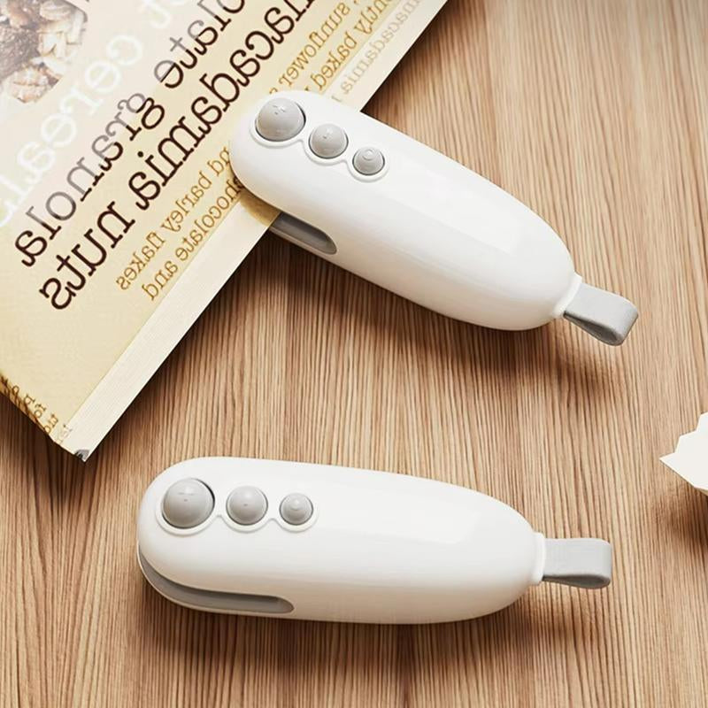Mini Sealing Machine, 2-In-1 Sealing Machine Blade and Magnetic Suction Design, Funky Kitchen Supplies,Usb-C Rechargeable Handheld Sealing, Potato Chip Sealing Machine, with Long-Lasting Battery Life, Bag Cutting Machine, Food Storage Sealing Machine