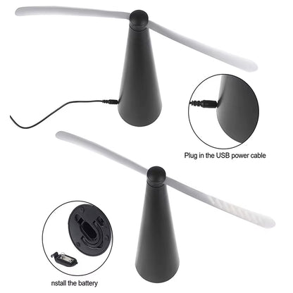 Rechargeable/Dry Cell Outdoor Multifunctional Fly Repellent 360° Rotation Fan-Type Food Protector Pest Drive Away Table Fan
